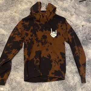 Skeleton rock sign hoodie